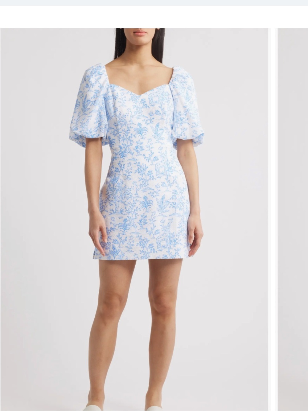 Justina puff sleeve skirted romper dress